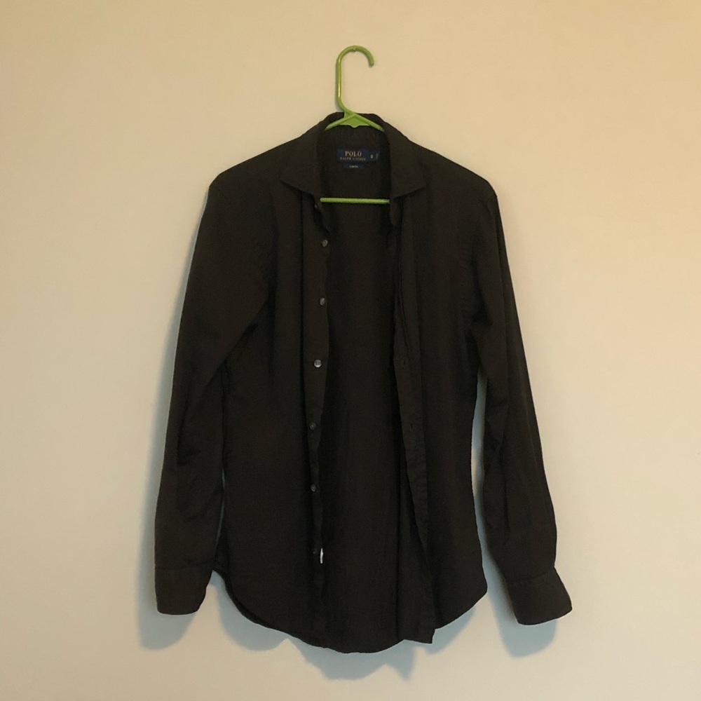 Ralph Lauren Polo Black Slim Button Up - S